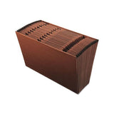 Earthwise By Pendaflex 100% Recycled Indexed Expanding File, 21 Sections, Legal Size, Red Fiber