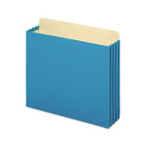 File Cabinet Pockets, 3.5" Expansion, Letter Size, Blue, 10-box