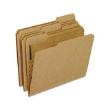 Kraft Folders With One Fastener, 1-3-cut Tabs, Letter Size, Kraft, 50-box