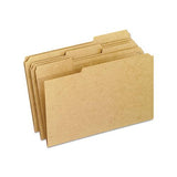 Dark Kraft File Folders With Double-ply Top, 1-3-cut Tabs, Legal Size, Kraft, 100-box