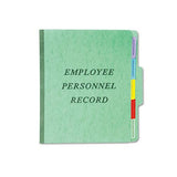 Vertical Style Personnel Folders, 1-3-cut Tabs, Center Position, Letter Size, Green