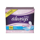 Thin Daily Panty Liners, Regular, 120-pack
