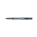 V Razor Point Liquid Ink Stick Marker Pen, 0.5mm, Black Ink, Gray Barrel, Dozen