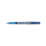 V Razor Point Liquid Ink Stick Marker Pen, 0.5mm, Blue Ink, Gray Barrel, Dozen