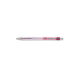 Better Retractable Ballpoint Pen, Fine 0.7mm, Red Ink, Translucent Red Barrel, Dozen