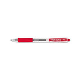 Easytouch Retractable Ballpoint Pen, Fine 0.7mm, Red Ink, Clear Barrel, Dozen