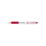 Easytouch Retractable Ballpoint Pen, Medium 1mm, Red Ink, Clear Barrel, Dozen