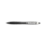 Rexgrip Begreen Retractable Ballpoint Pen, Medium 1mm, Black Ink-barrel, Dozen