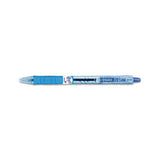 B2p Bottle-2-pen Retractable Ballpoint Pen, 0.7mm, Blue Ink, Translucent Blue Barrel, Dozen