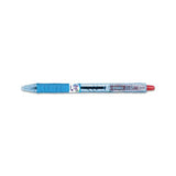 B2p Bottle-2-pen Retractable Ballpoint Pen, 1mm, Red Ink, Translucent Blue Barrel, Dozen