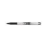Vball Grip Liquid Ink Stick Roller Ball Pen, 0.5mm, Black Ink, Black-white Barrel, Dozen