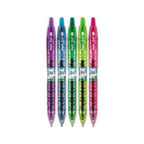 B2p Bottle-2-pen Recycled Retractable Gel Pen, 0.7mm, Assorted Ink-barrel, 5-pack