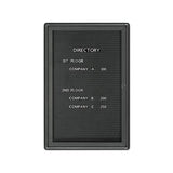Enclosed Magnetic Directory, 24 X 36, Black Surface, Graphite Aluminum Frame