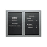 Enclosed Magnetic Directory, 48 X 36, Black Surface, Graphite Aluminum Frame