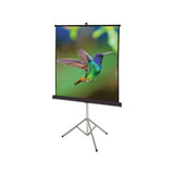 Portable Tripod Projection Screen, 70 X 70, White Matte, Black Steel Case