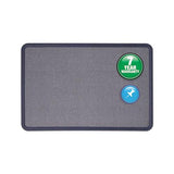 Contour Fabric Bulletin Board, 48 X 36, Light Blue, Plastic Navy Blue Frame