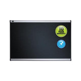 Prestige Embossed Foam Bulletin Board, 48 X 36, Black, Aluminum Frame