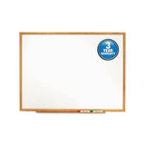 Classic Series Total Erase Dry Erase Board, 96 X 48, Oak Finish Frame