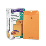 Clasp Envelope, #55, Cheese Blade Flap, Clasp-gummed Closure, 6 X 9, Brown Kraft, 100-box