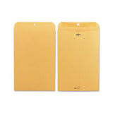 Clasp Envelope, #98, Cheese Blade Flap, Clasp-gummed Closure, 10 X 15, Brown Kraft, 100-box