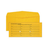 Light Brown Fold Flap Kraft Trade Size Interoffice Envelope, One-sided Box-style Format, 4.5 X 10.38, Brown Kraft, 500-box