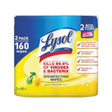 Disinfecting Wipes, 7 X 8, Lemon And Lime Blossom, 80 Wipes-canister, 2 Canisters-pack, 3 Packs-carton