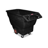 Structural Foam Tilt Truck, Rectangular, 1,000 Lb Capacity, Black
