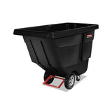 Rotomolded Tilt Truck, Rectangular, Plastic, 450 Lb Capacity, Black