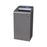 Configure Indoor Recycling Waste Receptacle, 23 Gal, Gray, Paper