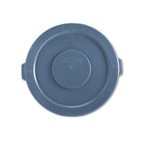 Round Flat Top Lid, For 32 Gal Round Brute Containers, 22.25" Diameter, Gray