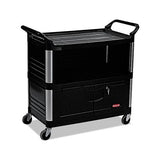 Xtra Equipment Cart, 300-lb Capacity, Three-shelf, 20.75w X 40.63d X 37.8h, Black