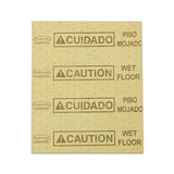 Over-the-spill Pad, "caution Wet Floor", Yellow, 16 1-2" X 20", 22 Sheets-pad