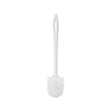 Toilet Bowl Brush, 14 1-2", White, Plastic