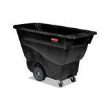 Structural Foam Tilt Truck, Rectangular, 450 Lb Capacity, Black