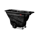 Structural Foam Tilt Truck, Rectangular, 850 Lb Capacity, Black