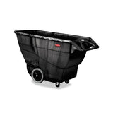 Structural Foam Tilt Truck, Rectangular, 2,100 Lb Capacity, Black