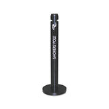 Smoker's Pole, Round, Steel, 0.9 Gal, Black