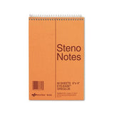 Standard Spiral Steno Book, Gregg Rule, 6 X 9, Eye-ease Green, 60 Sheets