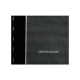 Visitor Register Book, Black Hardcover, 128 Pages, 8 1-2 X 9 7-8