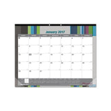 Passion Monthly Deskpad Calendar, Chipboard Back, Floral Design, 22 X 17, 2021