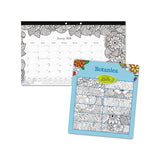 Doodleplan Desk Calendar With Coloring Pages, 17.75 X 10.88, 2021