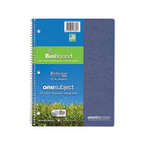 Environotes Biobased Notebook, 1 Subject, Medium-college Rule, Assorted Earthtones Covers, 11 X 8.5, 70 Sheets