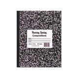 Marble Cover Composition Book, Wide-legal Rule, Black Cover, 8.5 X 7, 36 Sheets