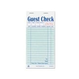 Guest Check Book, Carbon Duplicate, 3 1-2 X 6 7-10, 50-book, 50 Books-carton