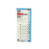 Legal Index Tabs, 1-12-cut Tabs, 1-10, White, 0.44" Wide, 104-pack