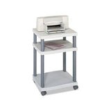 Wave Design Printer Stand, Three-shelf, 20w X 17.5d X 29.25h, Charcoal Gray