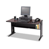Computer Desk With Reversible Top, 47.5w X 28d X 30h, Mahogany-medium Oak-black