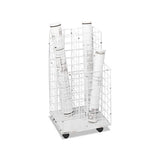 Wire Roll Files, 4 Compartments, 16.25w X 16.5d X 30.5h, White