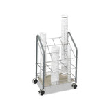 Wire Roll-files, 12 Compartments, 18w X 12.75d X 24.5h, Gray