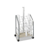 Wire Roll-files, 20 Compartments, 18w X 12.75d X 24.5h, Gray